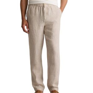 Quince Men's 100% European Linen Pants Size Large Flax Neutral Beige
